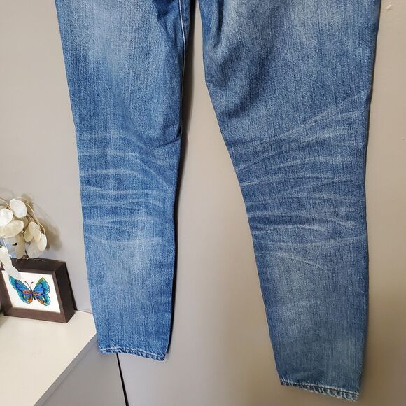 Madewell Jeans Womens Size 25 Rigid High Rise Skinny Medium Wash Distressed 2018 - Picture 8 of 14